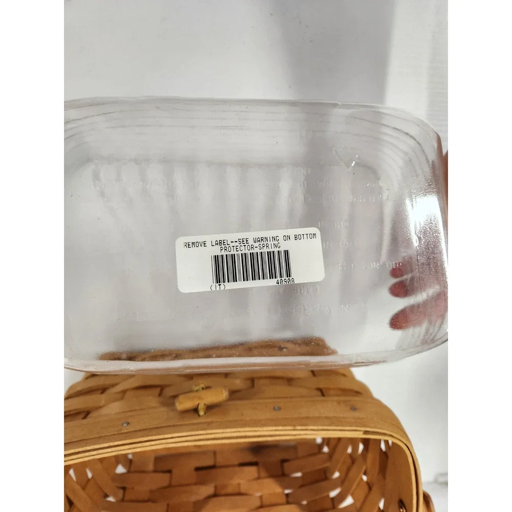 Vintage Longaberger Handwoven Single Handle Small Picnic Basket, Signed 1996
